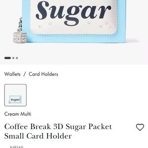 Sugar Packet Card Holder in Blue and White